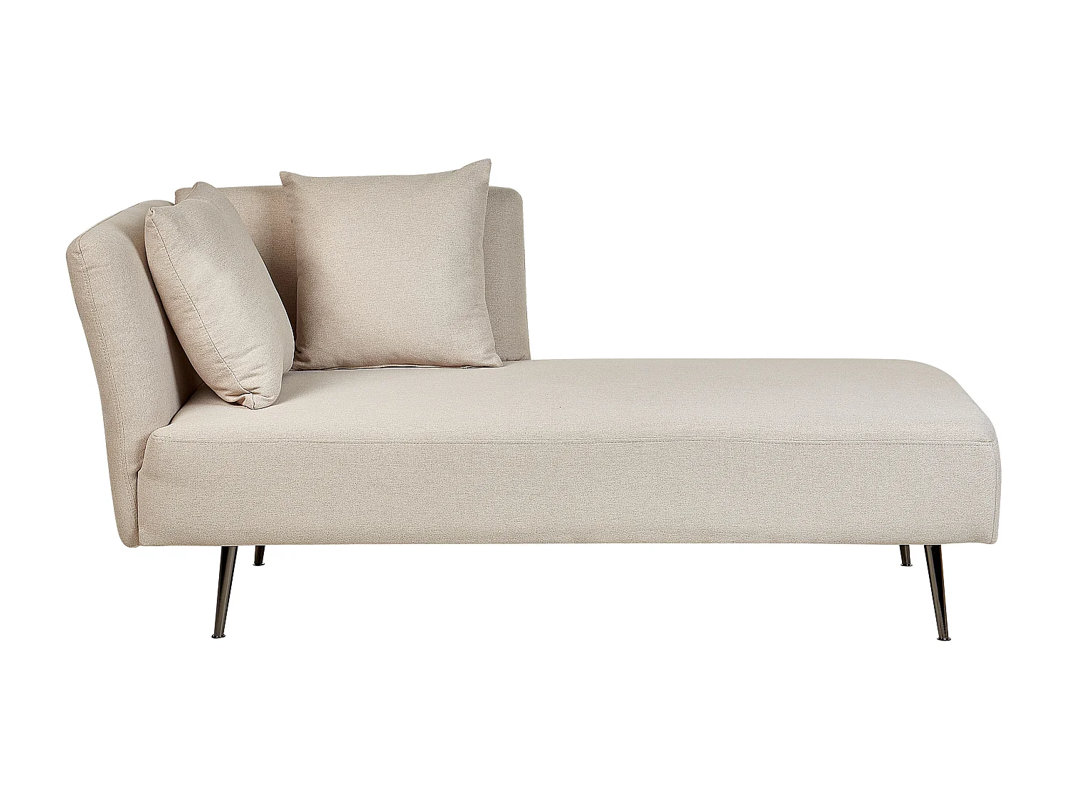 Linkszijdige chaise longue RIOM Stof Beige