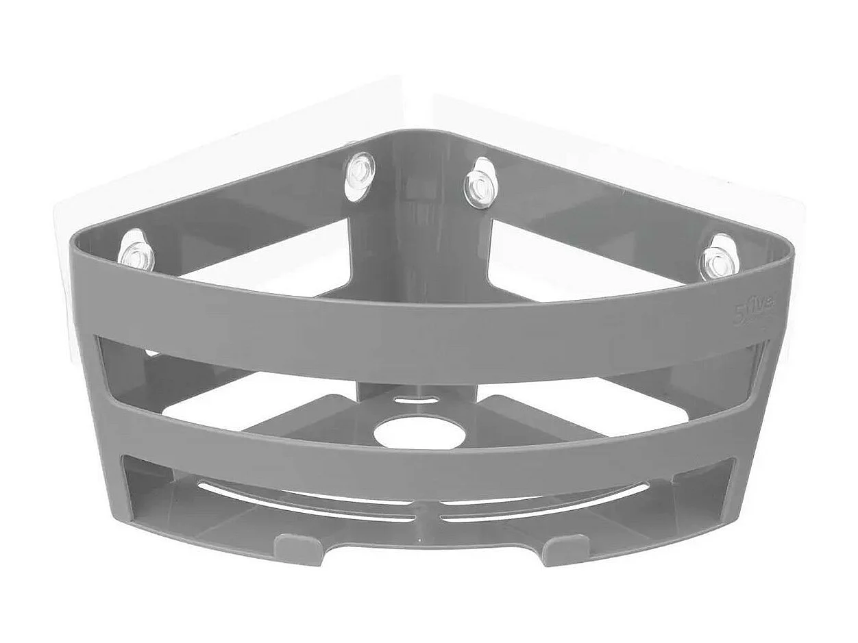 Étagère d'Angle Salle de Bain "Bath'n Store" 28cm Gris