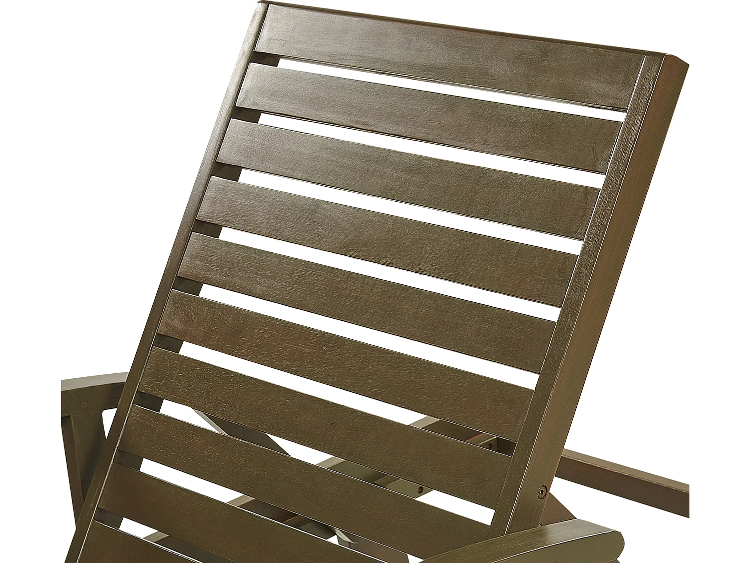 Lettino Prendisole con Cuscino AMANTEA Legno d'acacia Bianco sporco