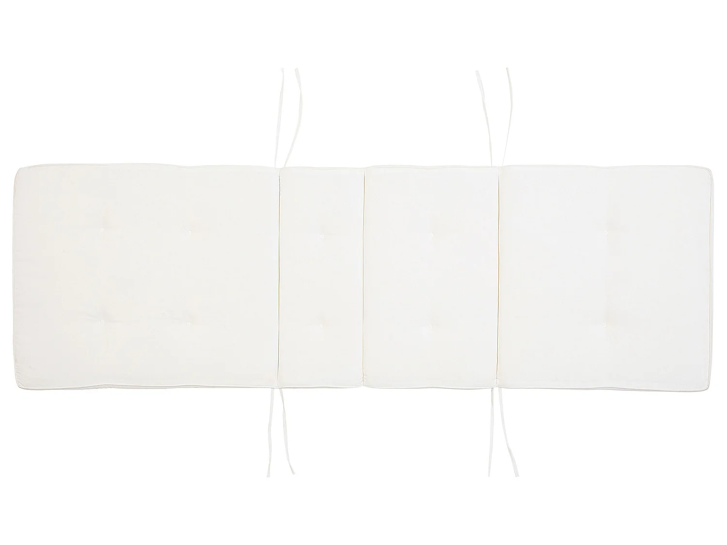 Lettino Prendisole con Cuscino AMANTEA Legno d'acacia Bianco sporco