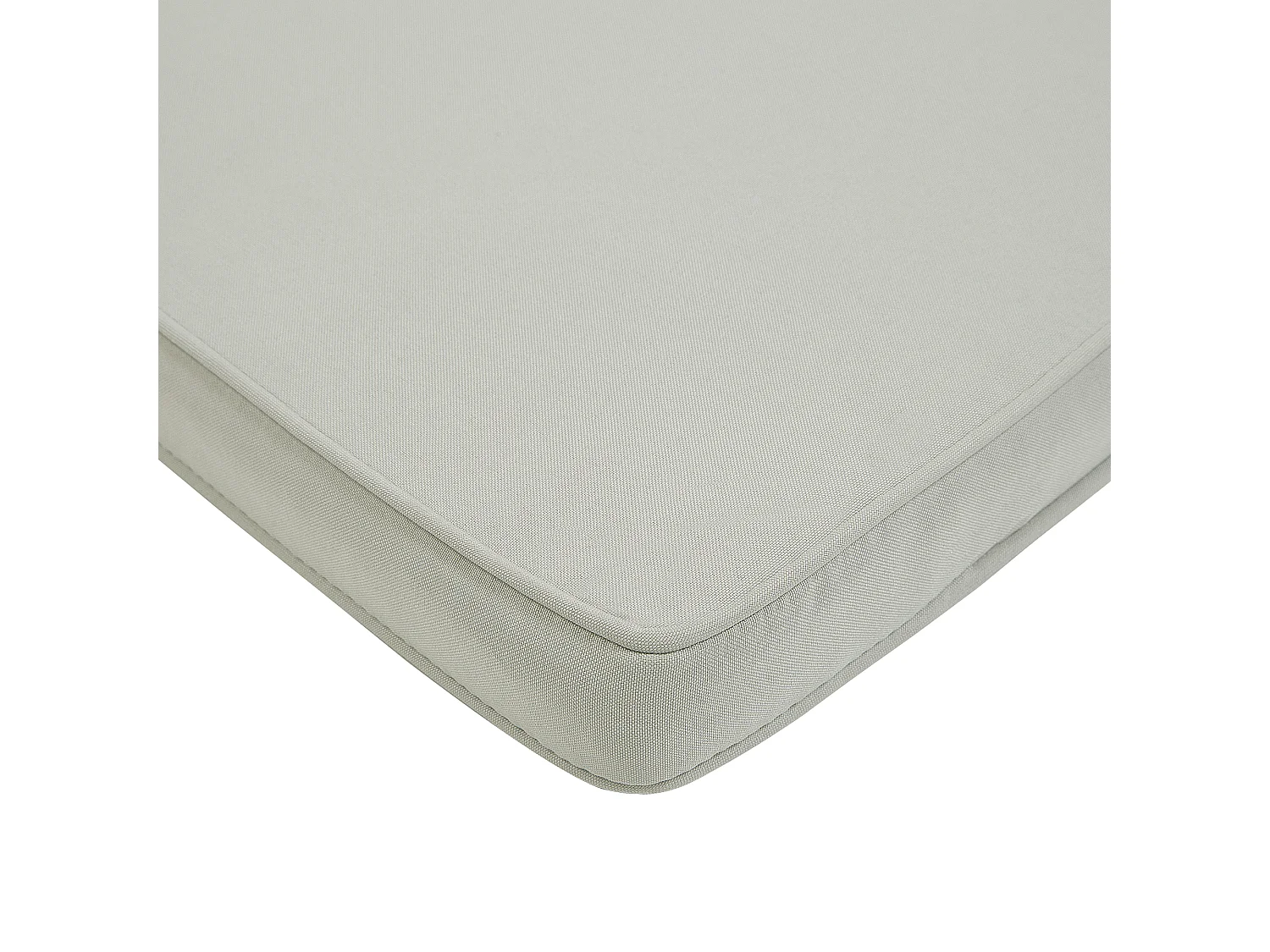 Chaise longue inclinable en bois d'acacia et coussin taupe AMANTEA