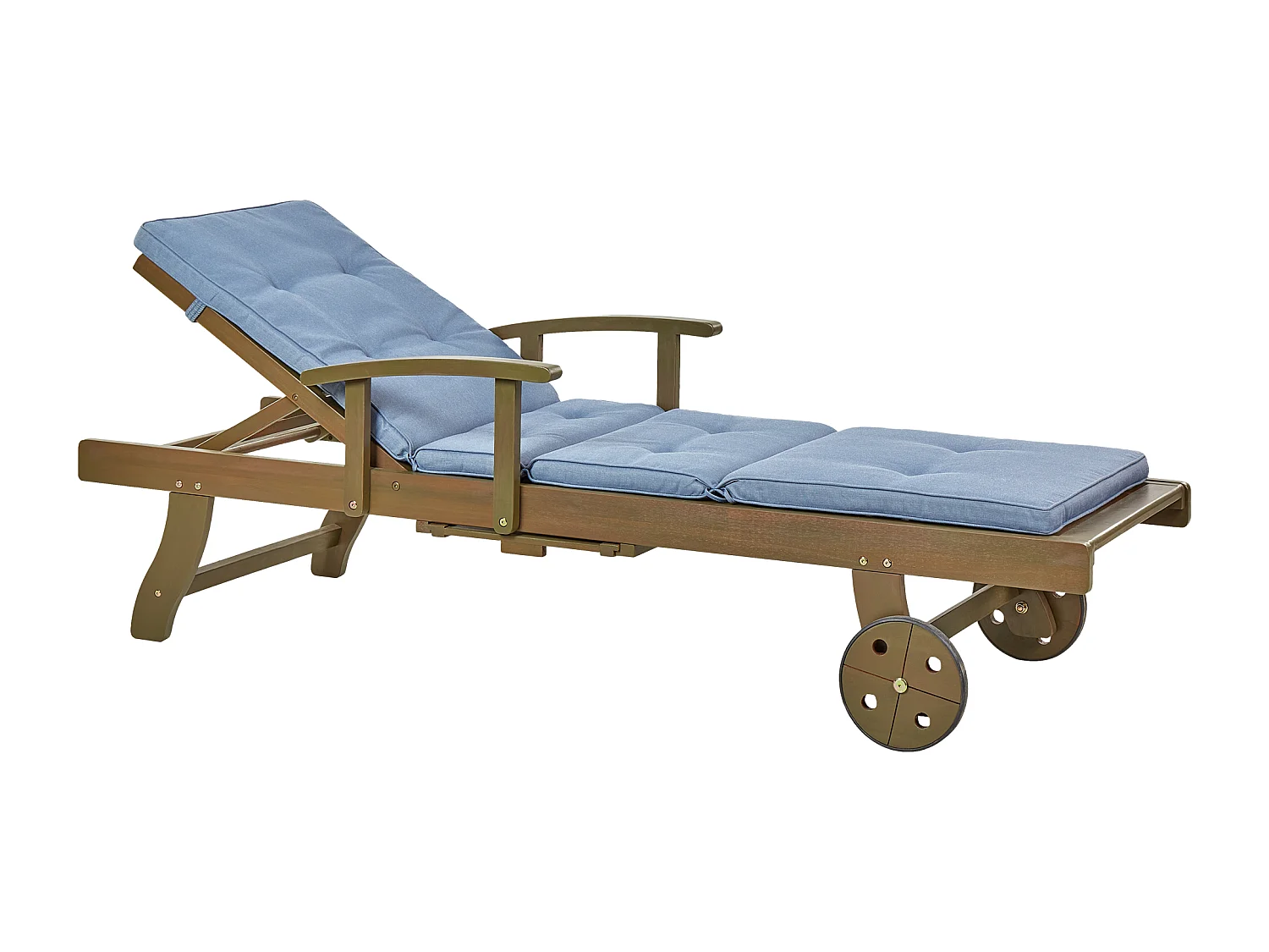 Tuinligstoel Hout Blauw AMANTEA