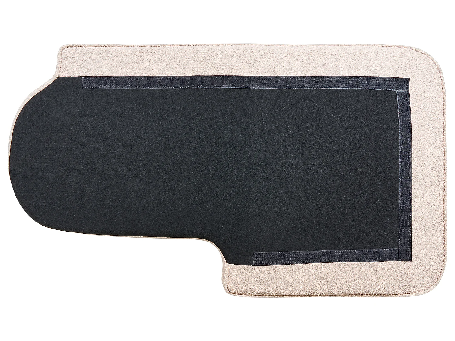 Chaise longue côté droite ALLIER Bouclé Beige clair