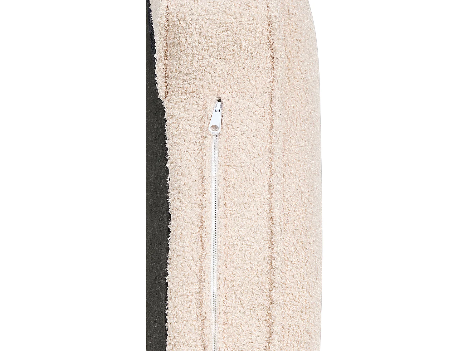 Chaise longue côté droite ALLIER Bouclé Beige clair