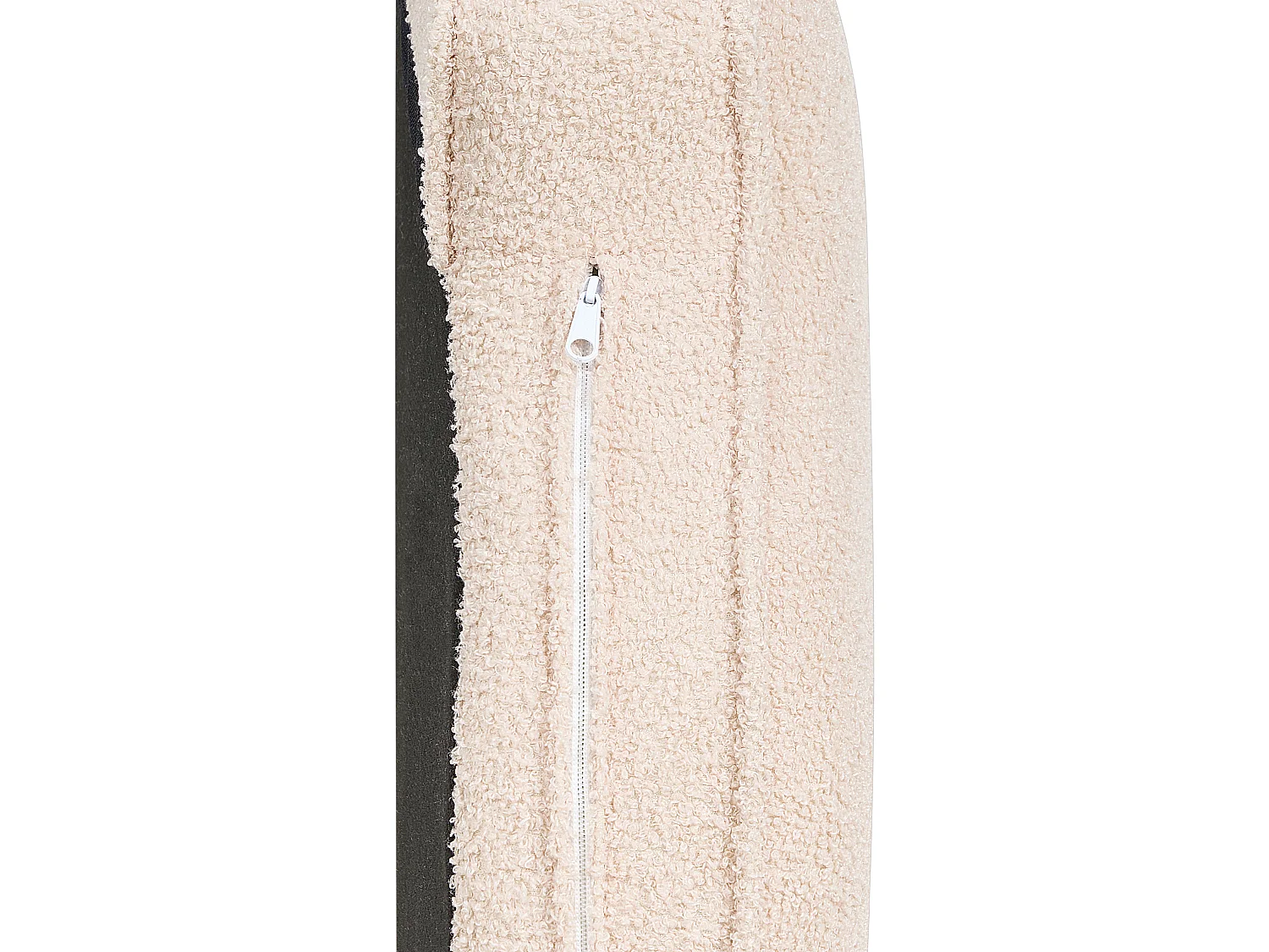 Chaise longue côté gauche ALLIER Bouclé Beige clair