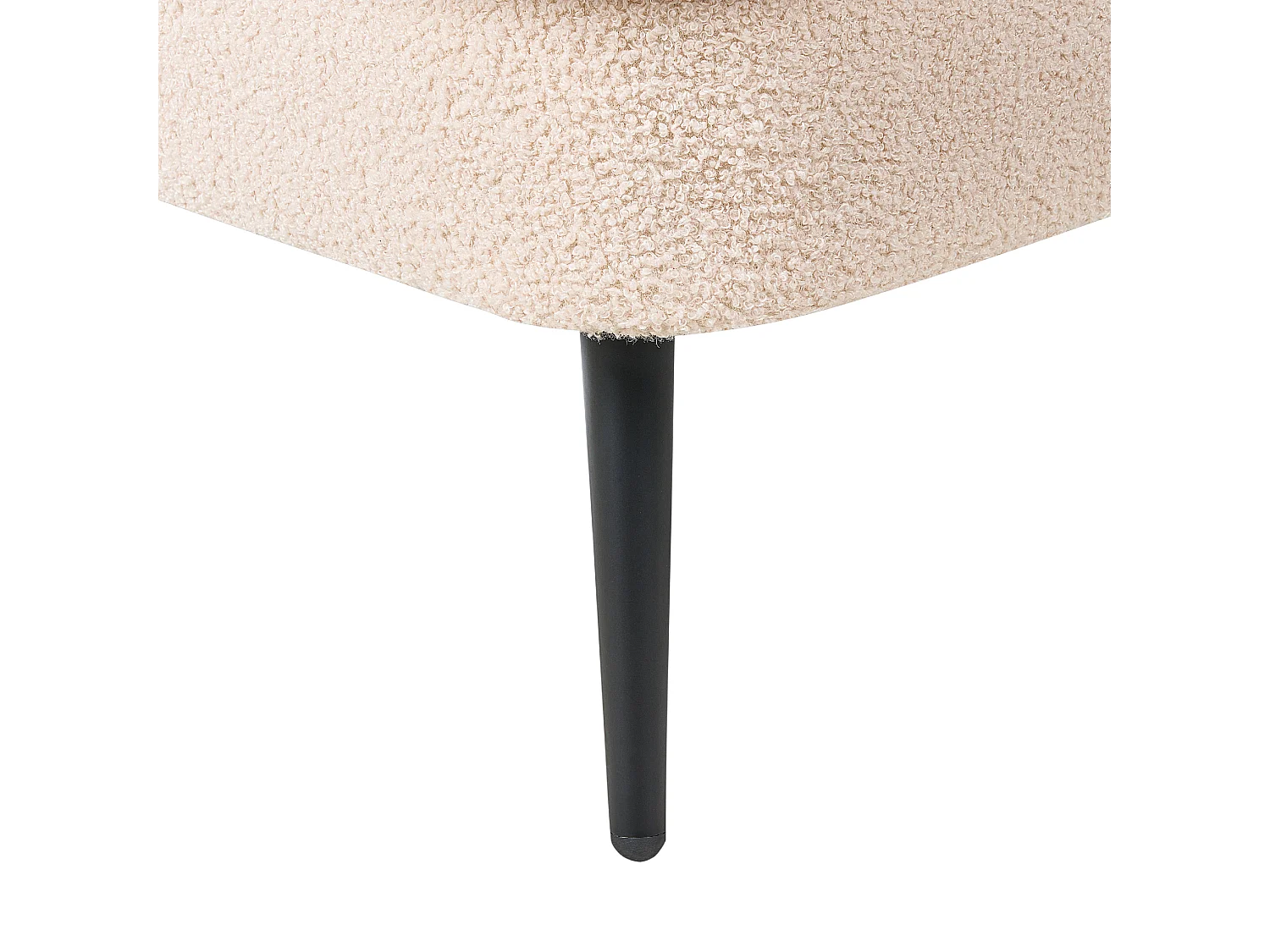 Chaise longue côté gauche ALLIER Bouclé Beige clair