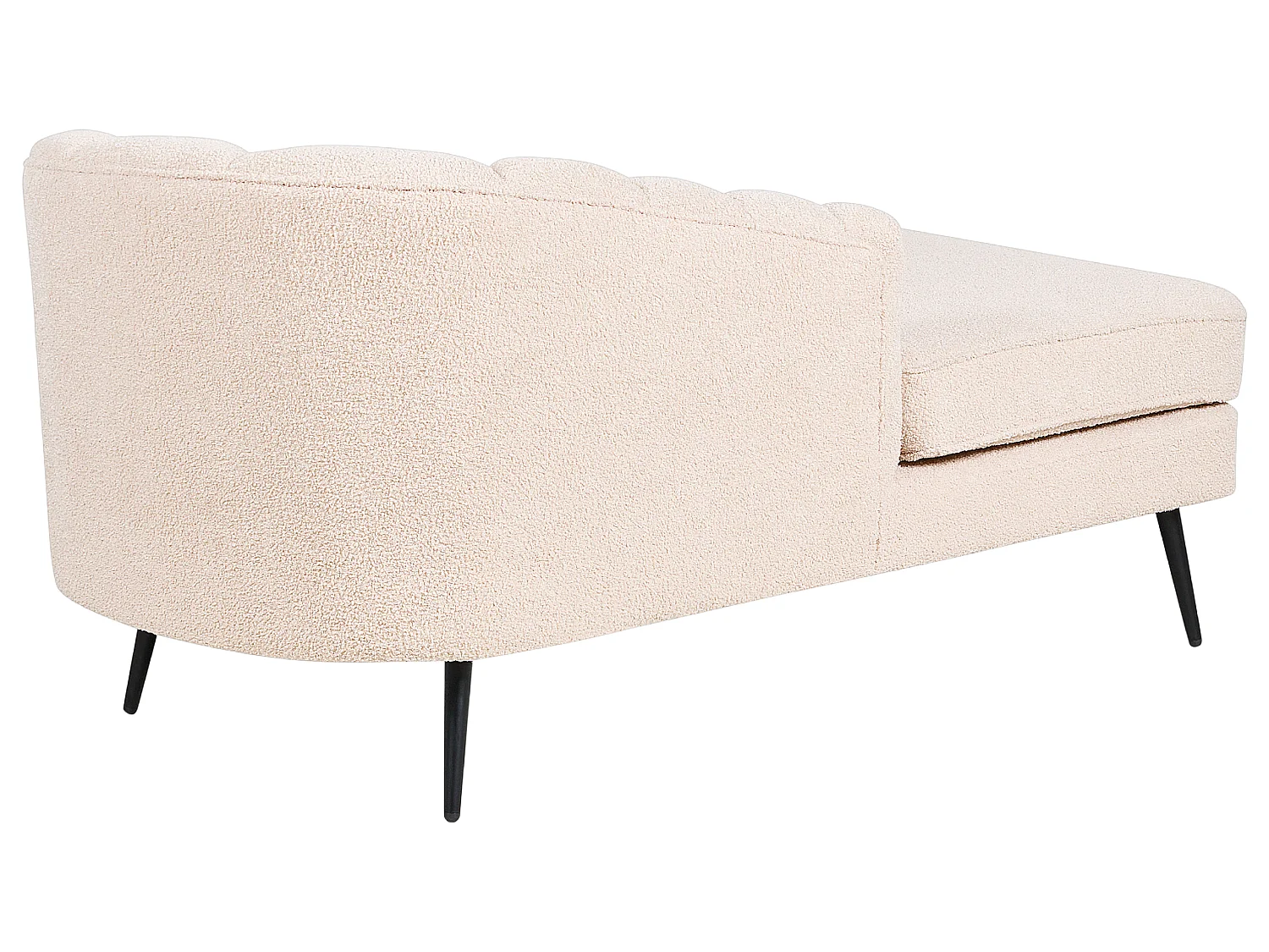 Chaise longue versione destra ALLIER Bouclé Beige chiaro