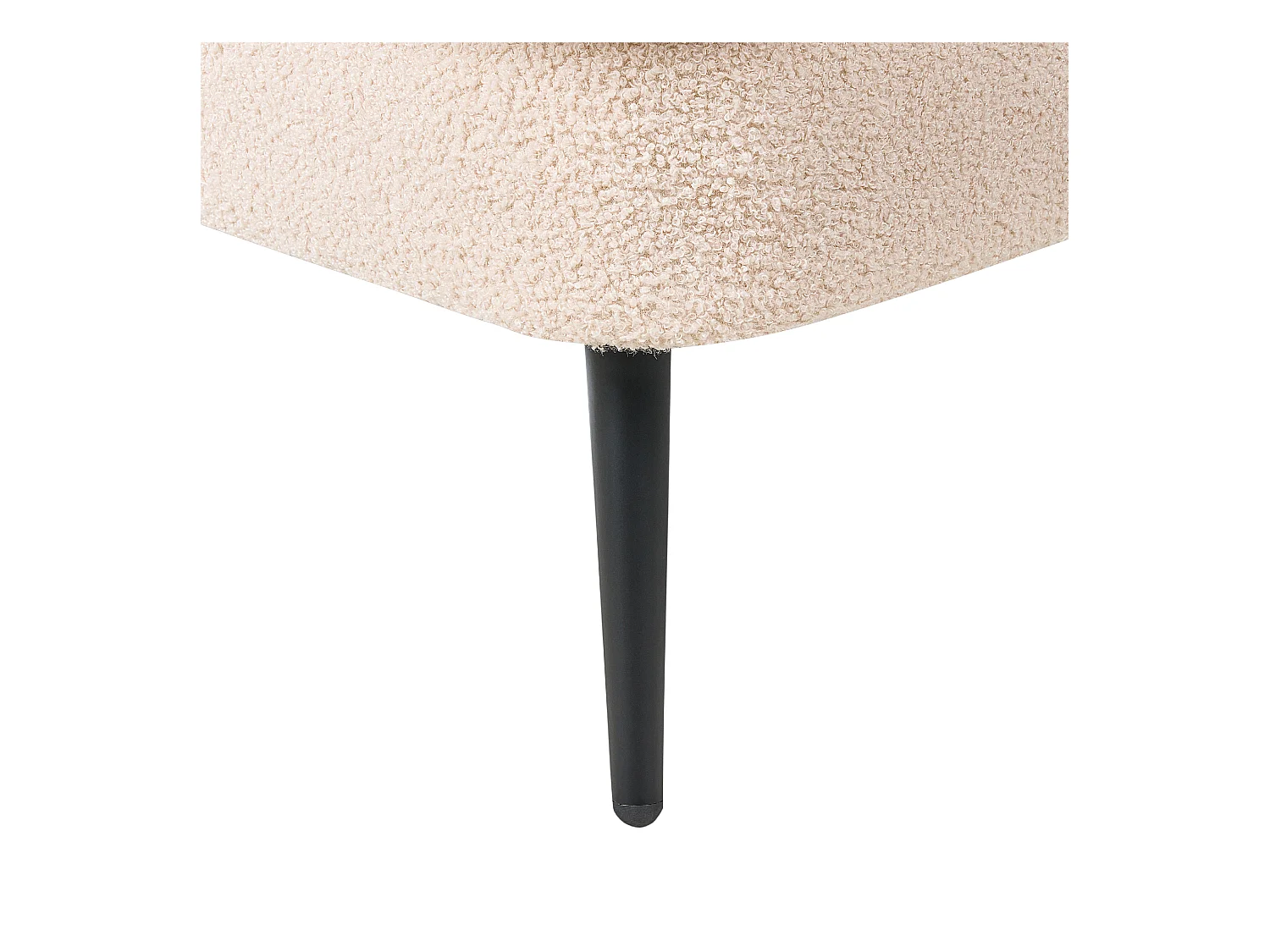 Chaise longue côté droit ALLIER Bouclé Beige clair