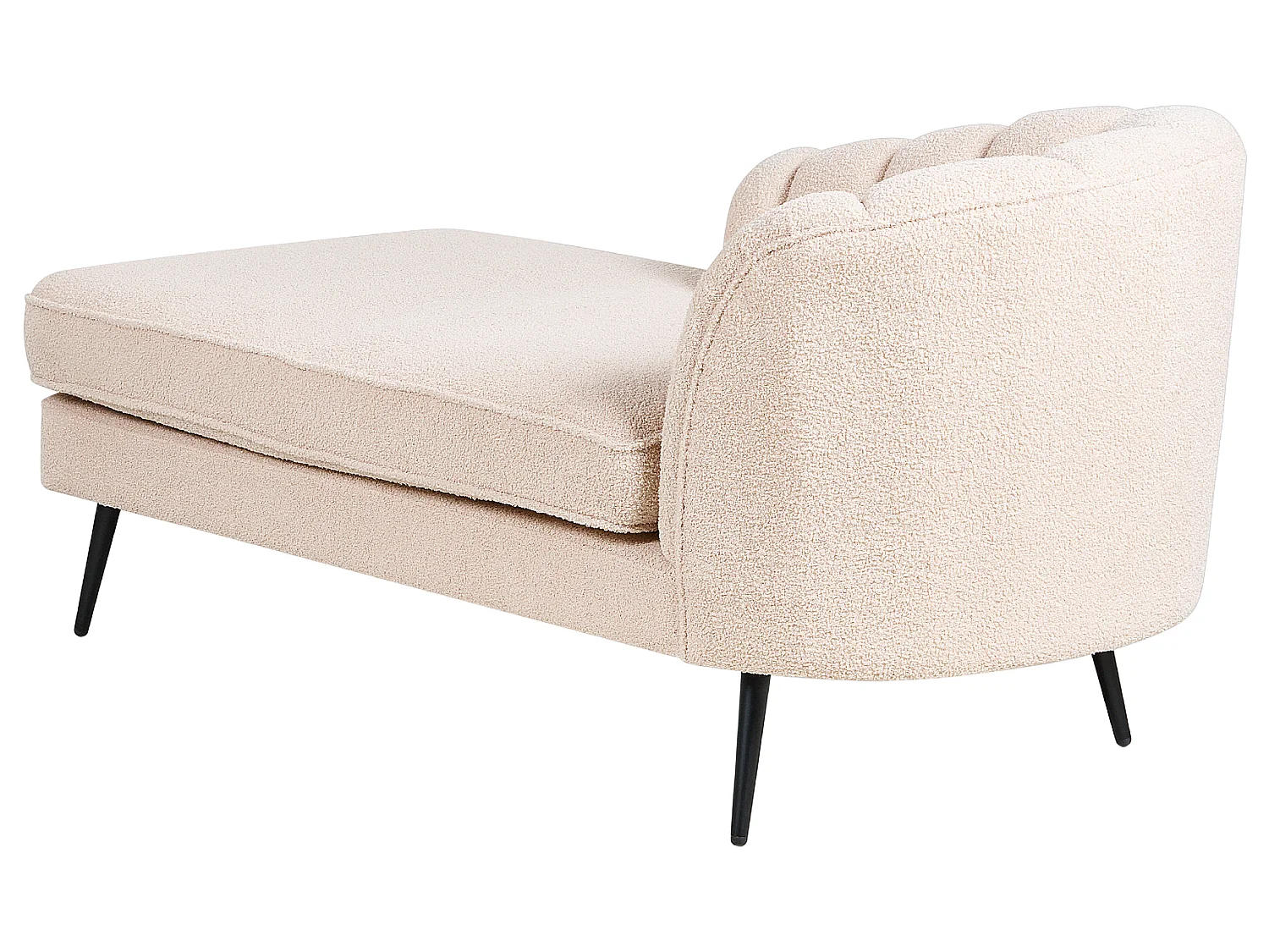 Rechtsseitige Chaiselounge ALLIER Bouclé Hellbeige