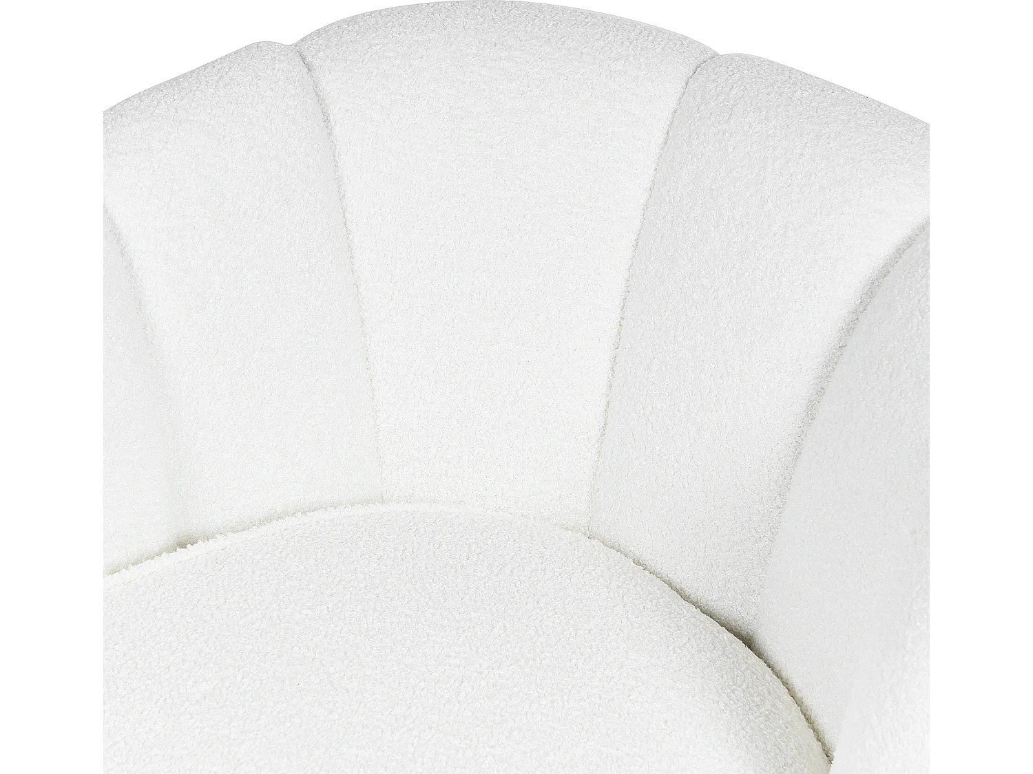 Chaise longue à direita ALLIER Bouclé Branco creme