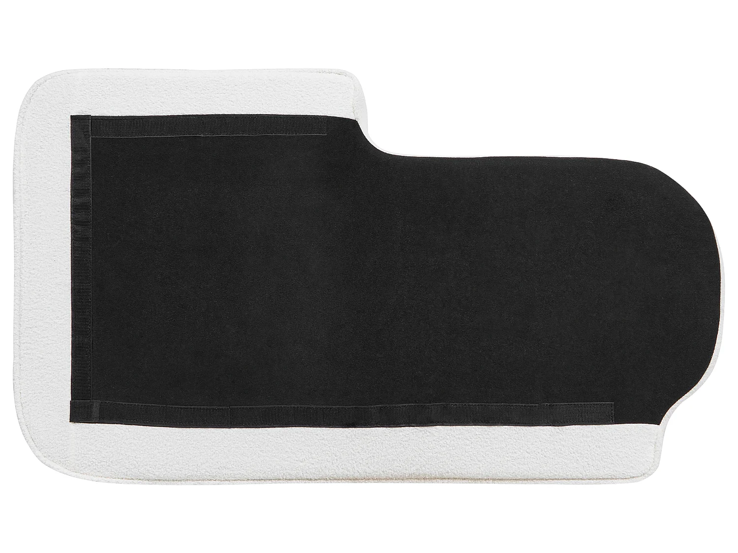 Chaise longue à direita ALLIER Bouclé Branco creme