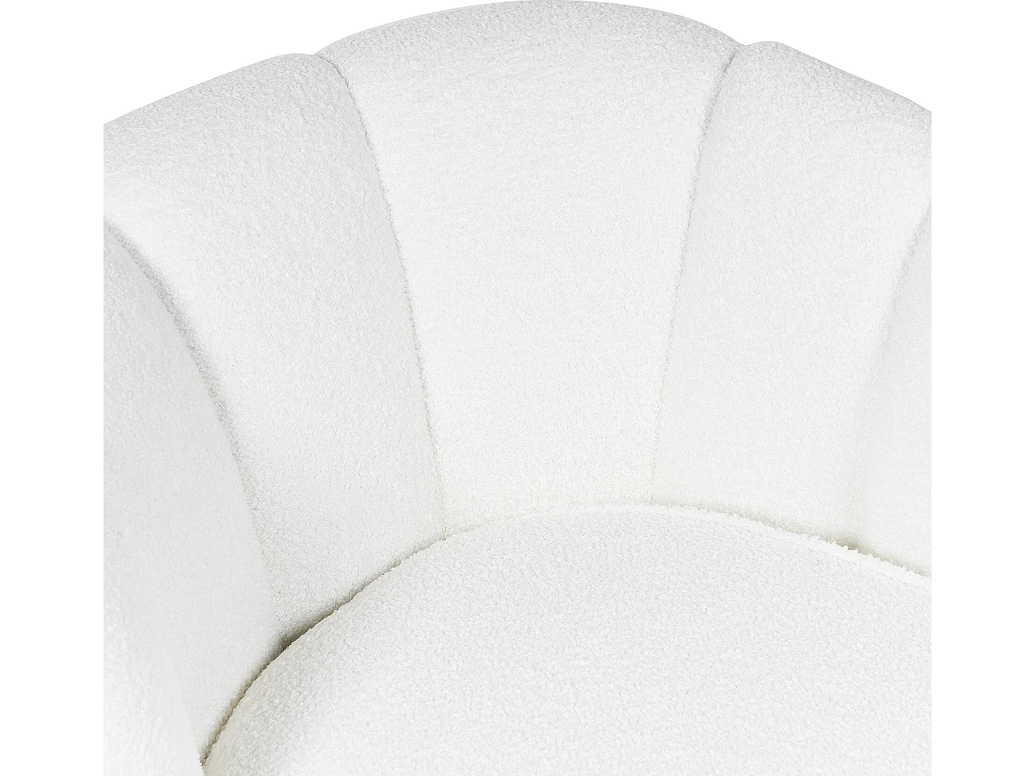 Chaise longue côté droite ALLIER Bouclé Blanc cassé