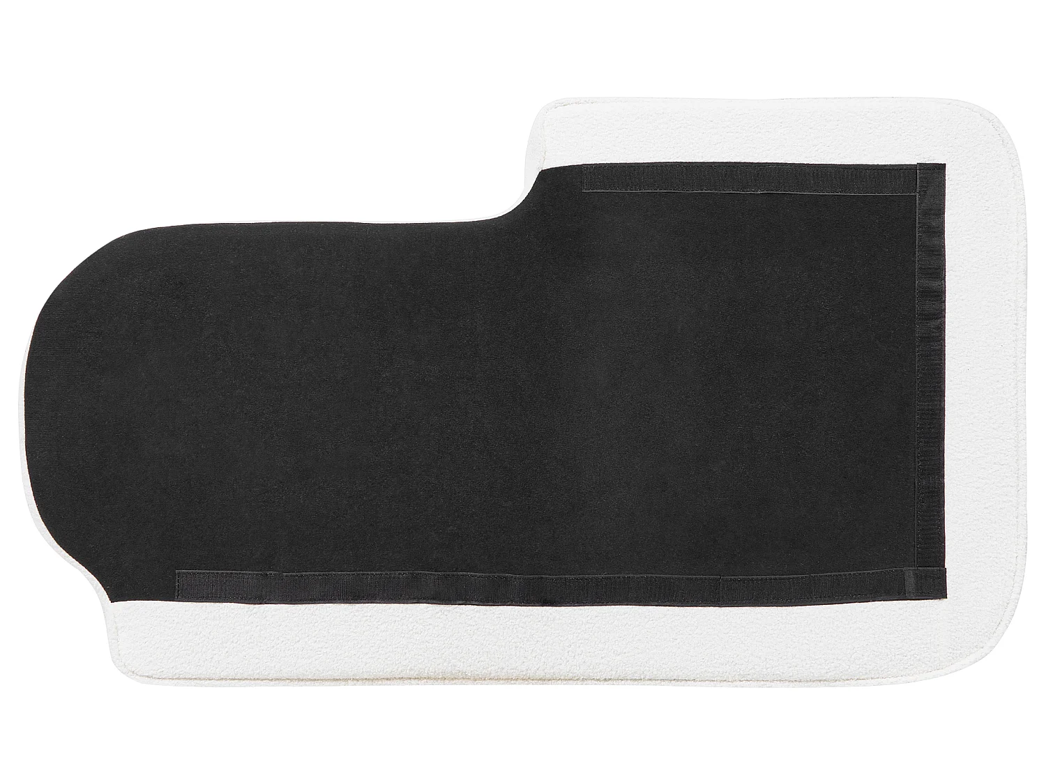 Linkszijdige chaise longue ALLIER Bouclé Gebroken wit