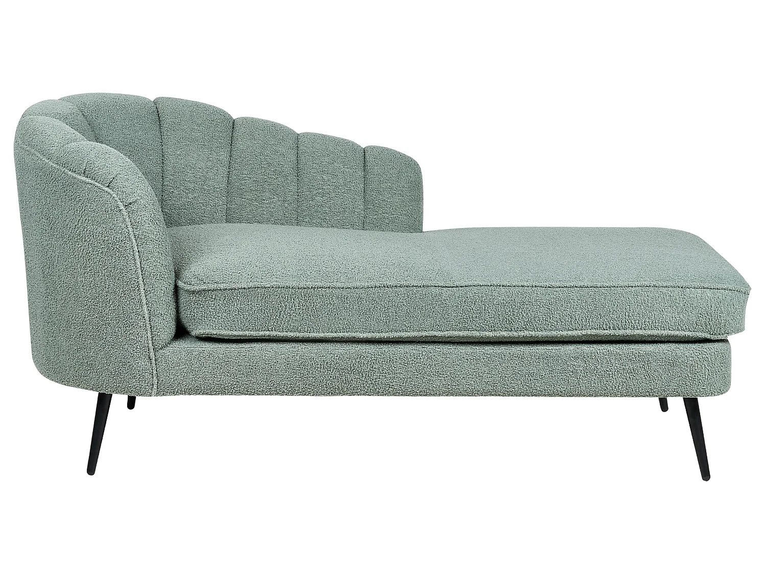 Linksseitige Chaiselounge ALLIER Bouclé Grün