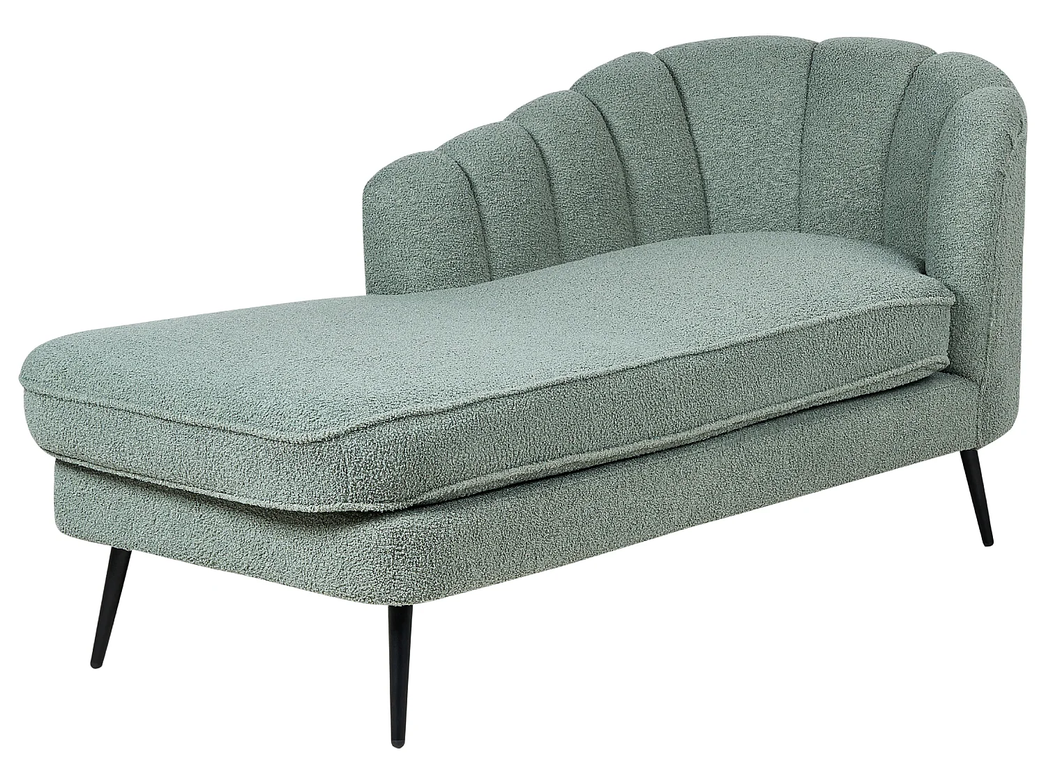 Chaise longue côté droit ALLIER Bouclé Vert
