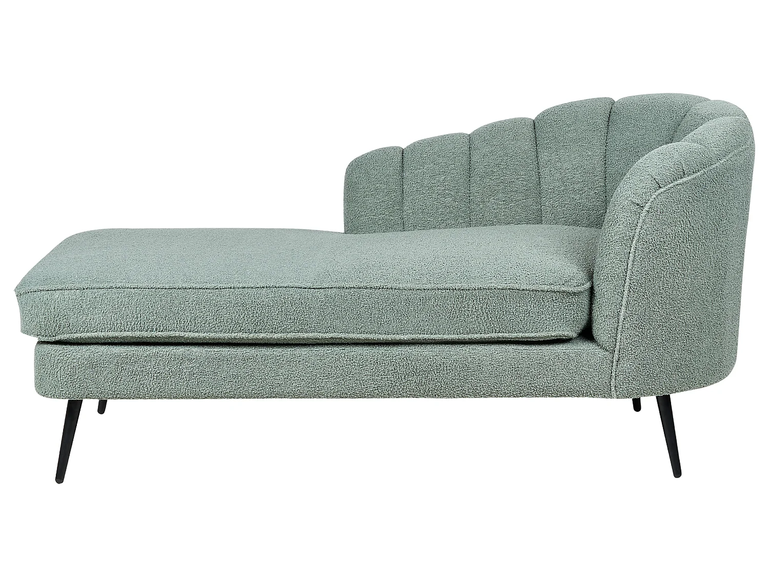 Rechtsseitige Chaiselounge ALLIER Bouclé Grün