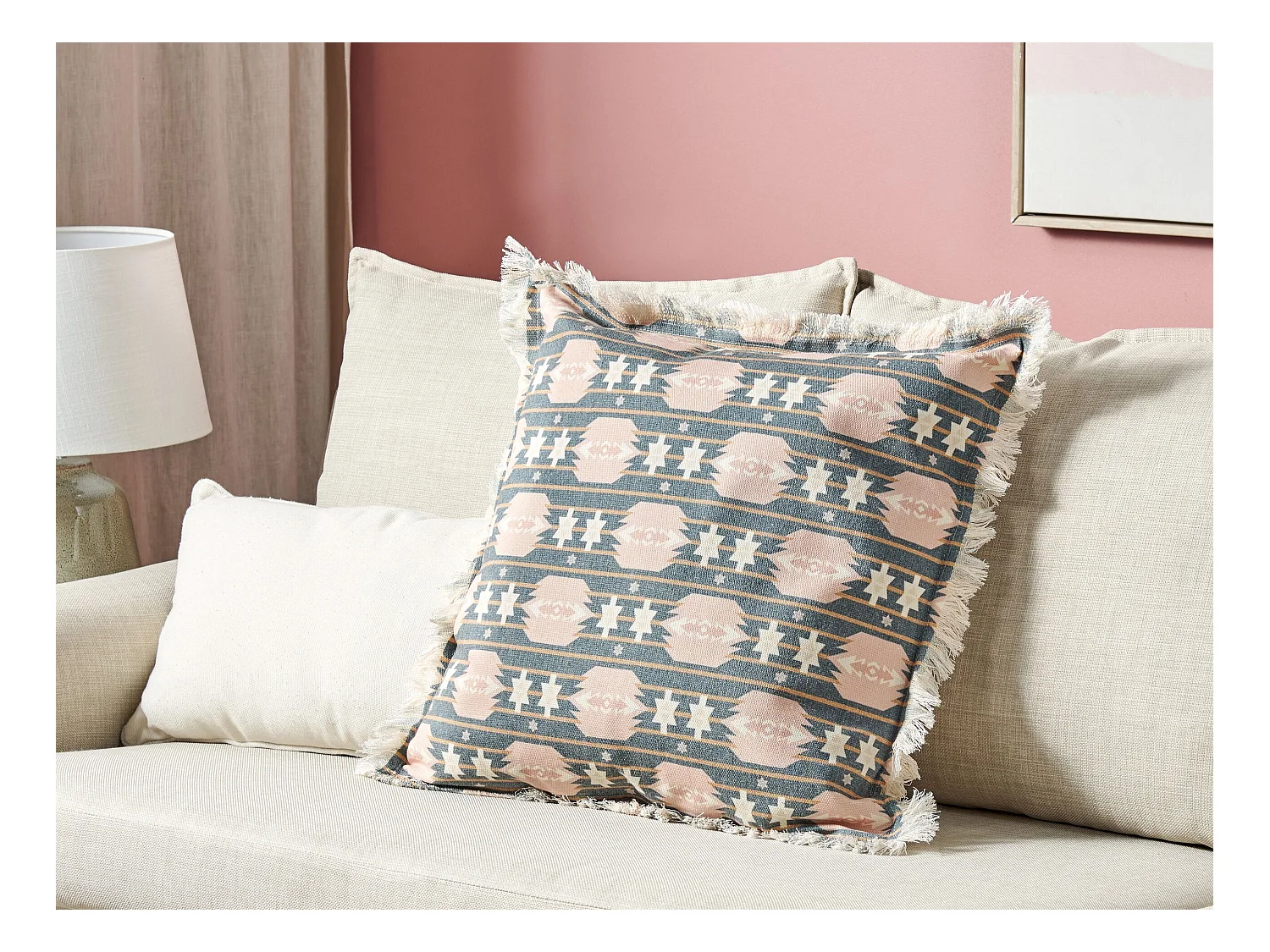 Coussin DIANTHUS 60 x 60 cm Multicolore Motif géométrique