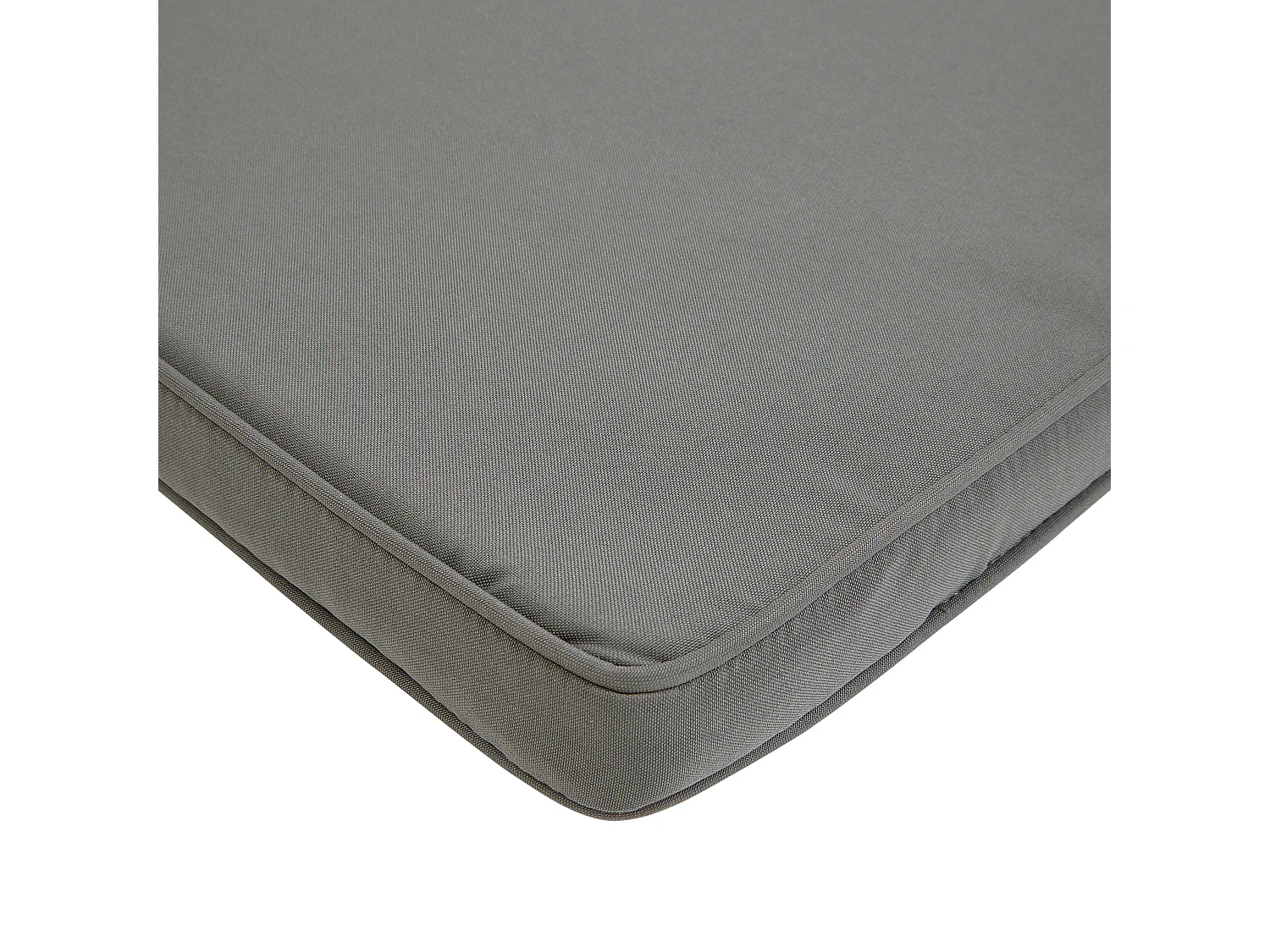 Chaise longue inclinable en bois d'acacia et coussin gris AMANTEA