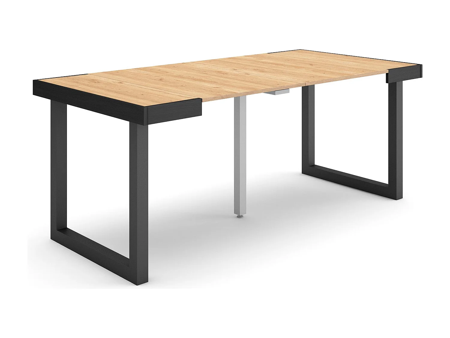 Ausziehbarertisch, 180x90x73cm, Für 8 Gäste, Massivholz Beine, Eiche