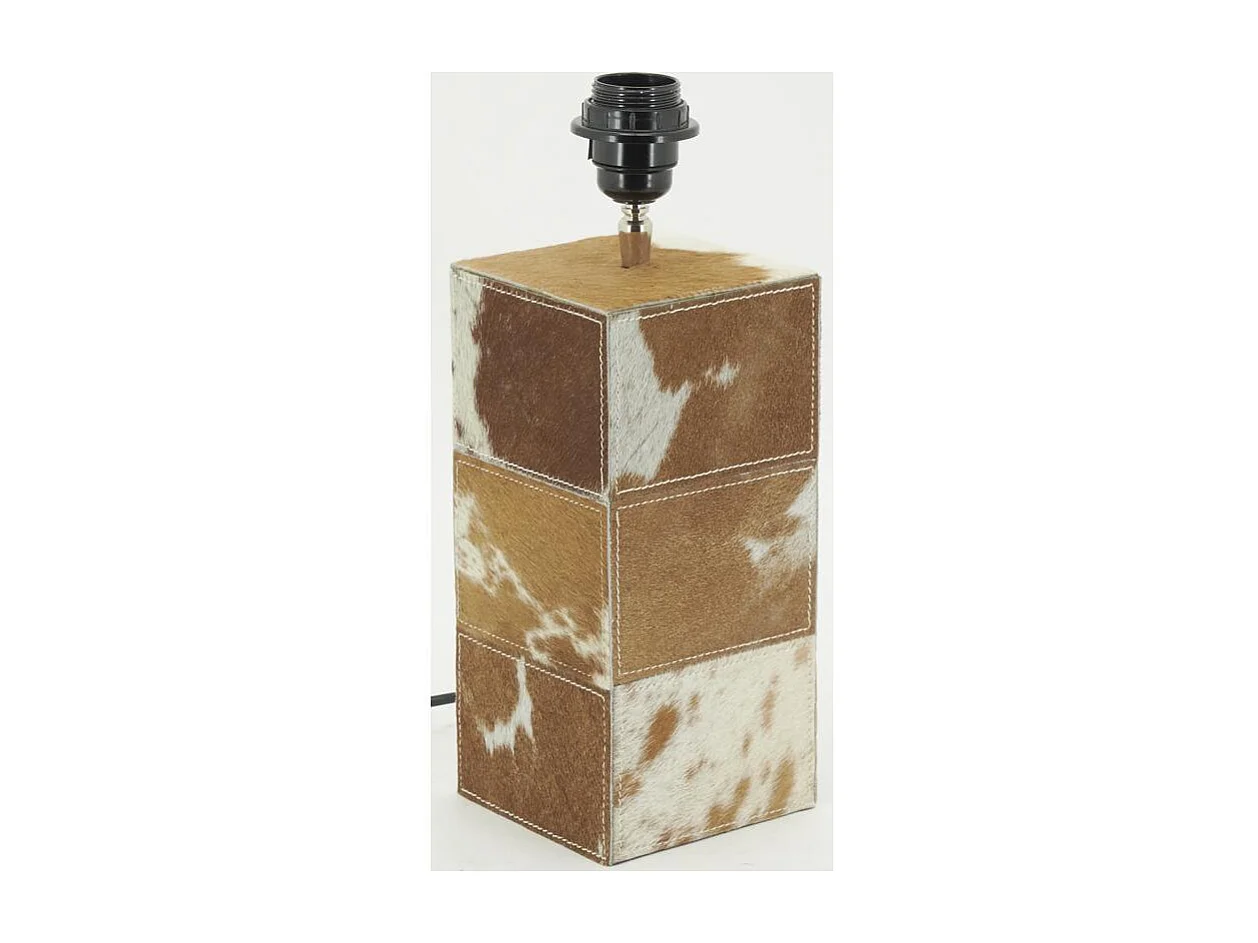 Pied de lampe en peau de vache