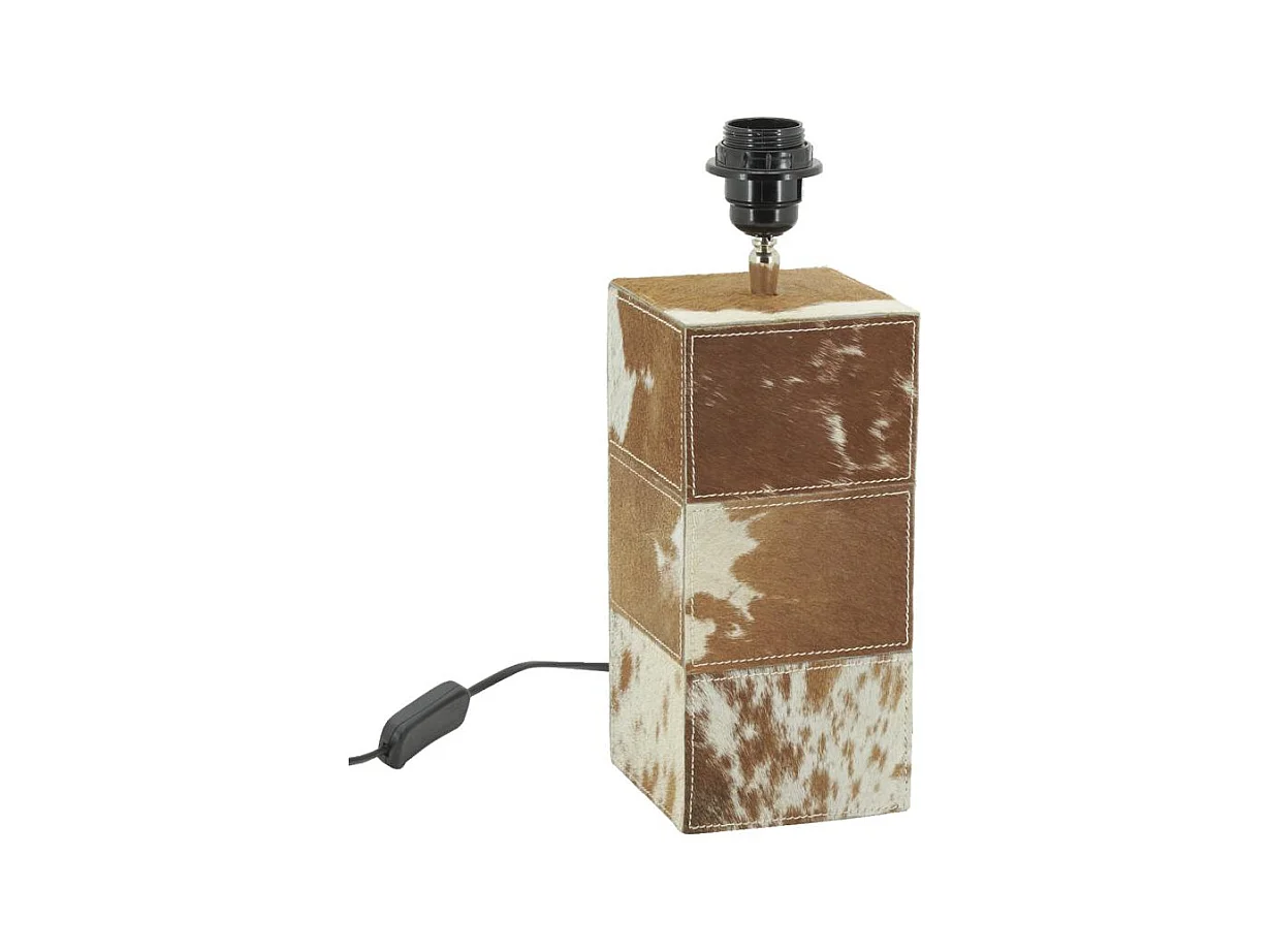 Pied de lampe en peau de vache