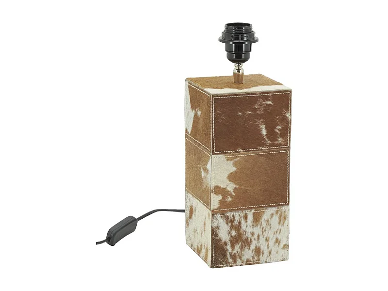 Pied de lampe en peau de vache