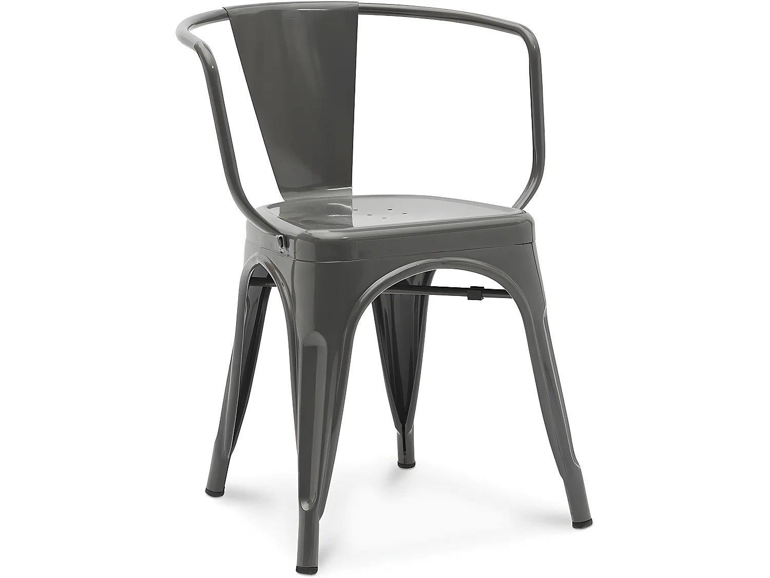 Esszimmerstuhl mit Armlehnen - Industriedesign - Stahl - Neuauflage - Stylix