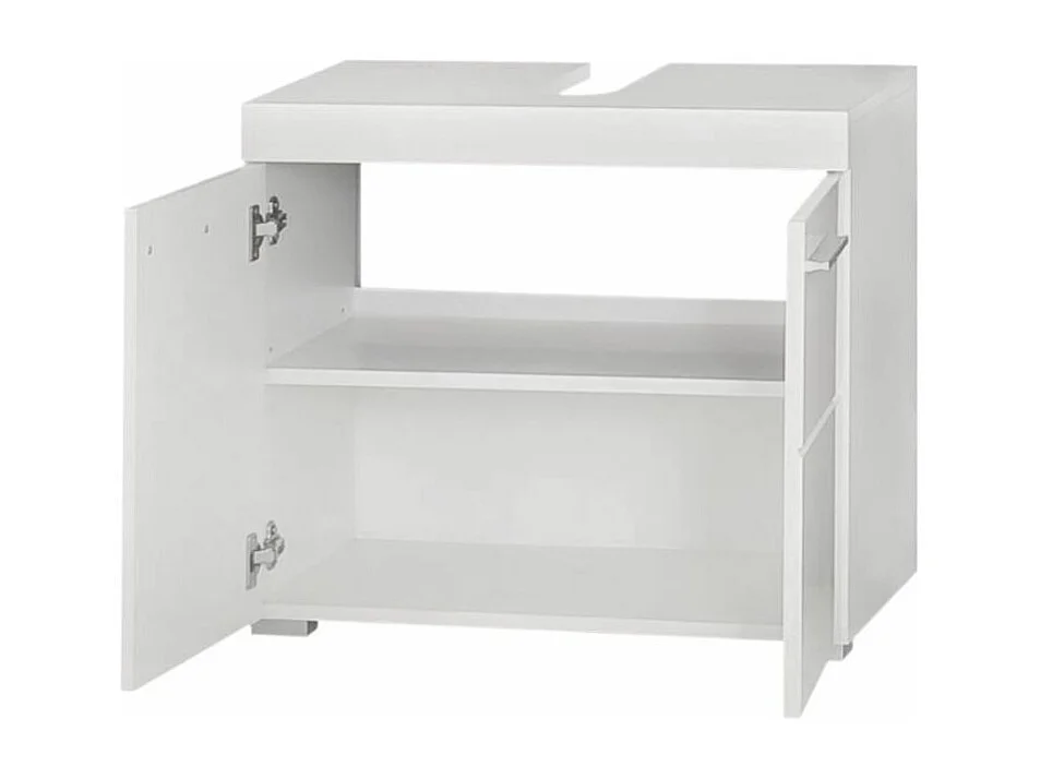 Ensemble meuble vasque et armoire mural avec miroir blanc brillant Kelia