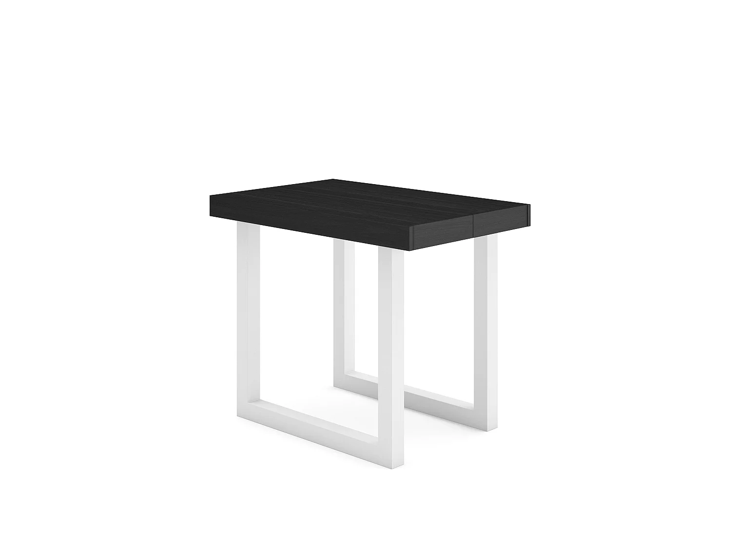 Mesa Consola Extensível, 180x90x73cm, Para 8 pessoas, Pés de madeira, Preto