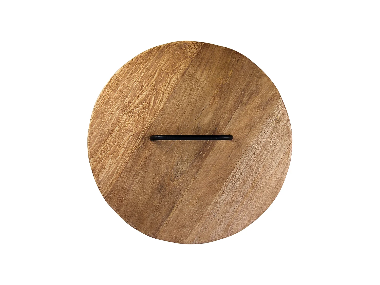 Table d'appoint Madison - teck-fer - Naturel-noir - 45x45x50