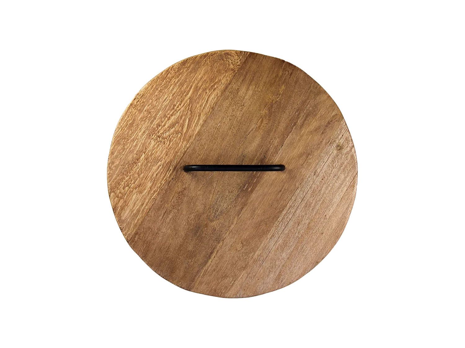 Table d'appoint Madison - teck-fer - Naturel-noir - 45x45x50