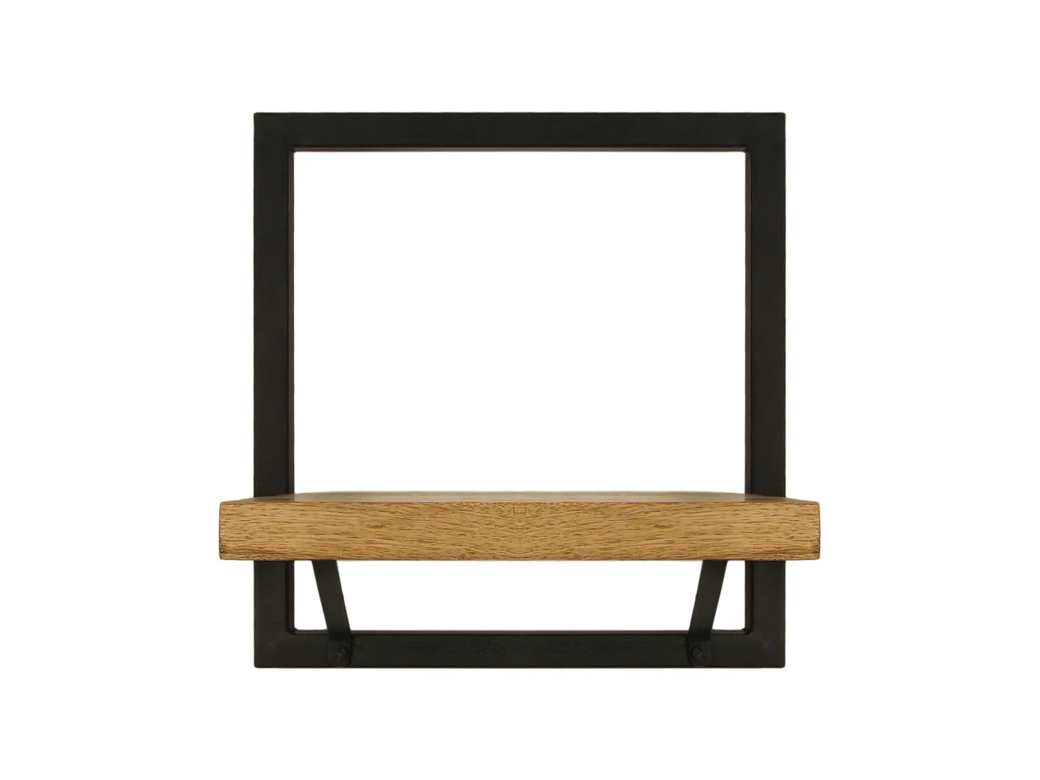 Levels - Étagère murale - bois de manguier et fer - coloris naturel - 32 x 22 x 32 cm