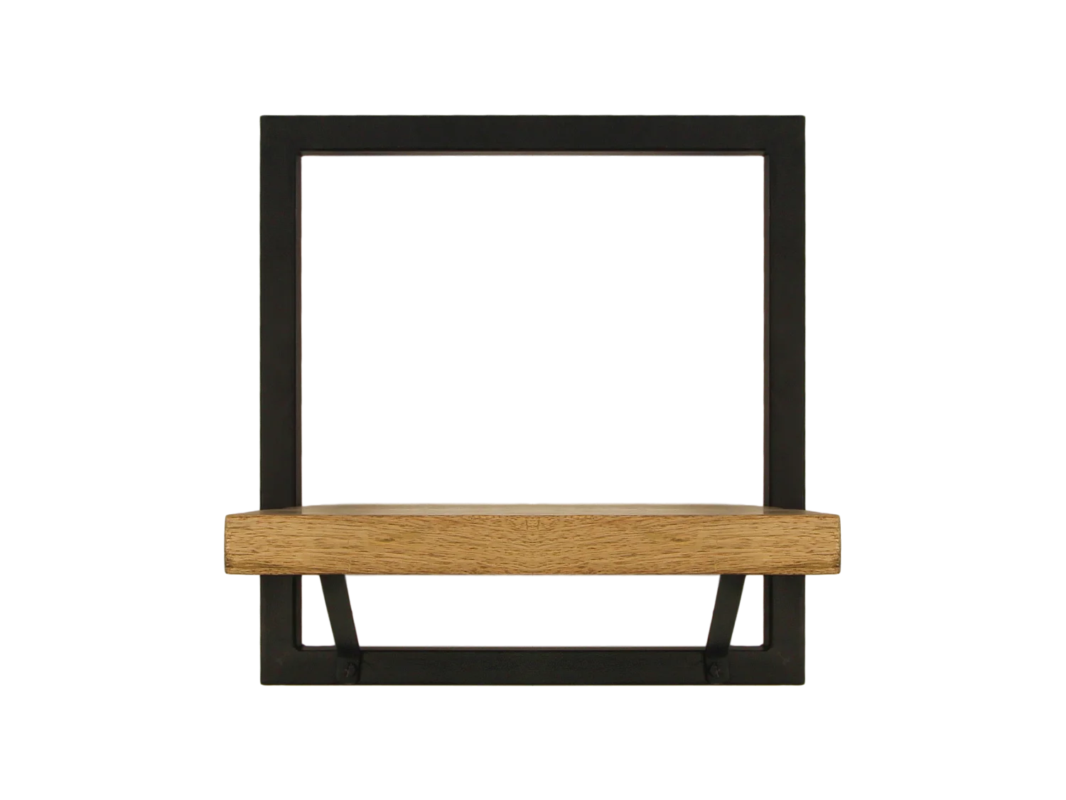 Levels - Étagère murale - bois de manguier et fer - coloris naturel - 32 x 22 x 32 cm