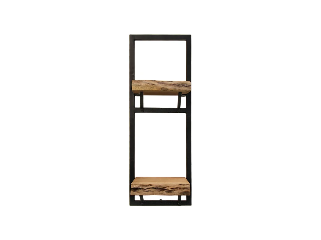 Levels - Étagère murale - bois de manguier et fer - 25 x 22 x 70 cm