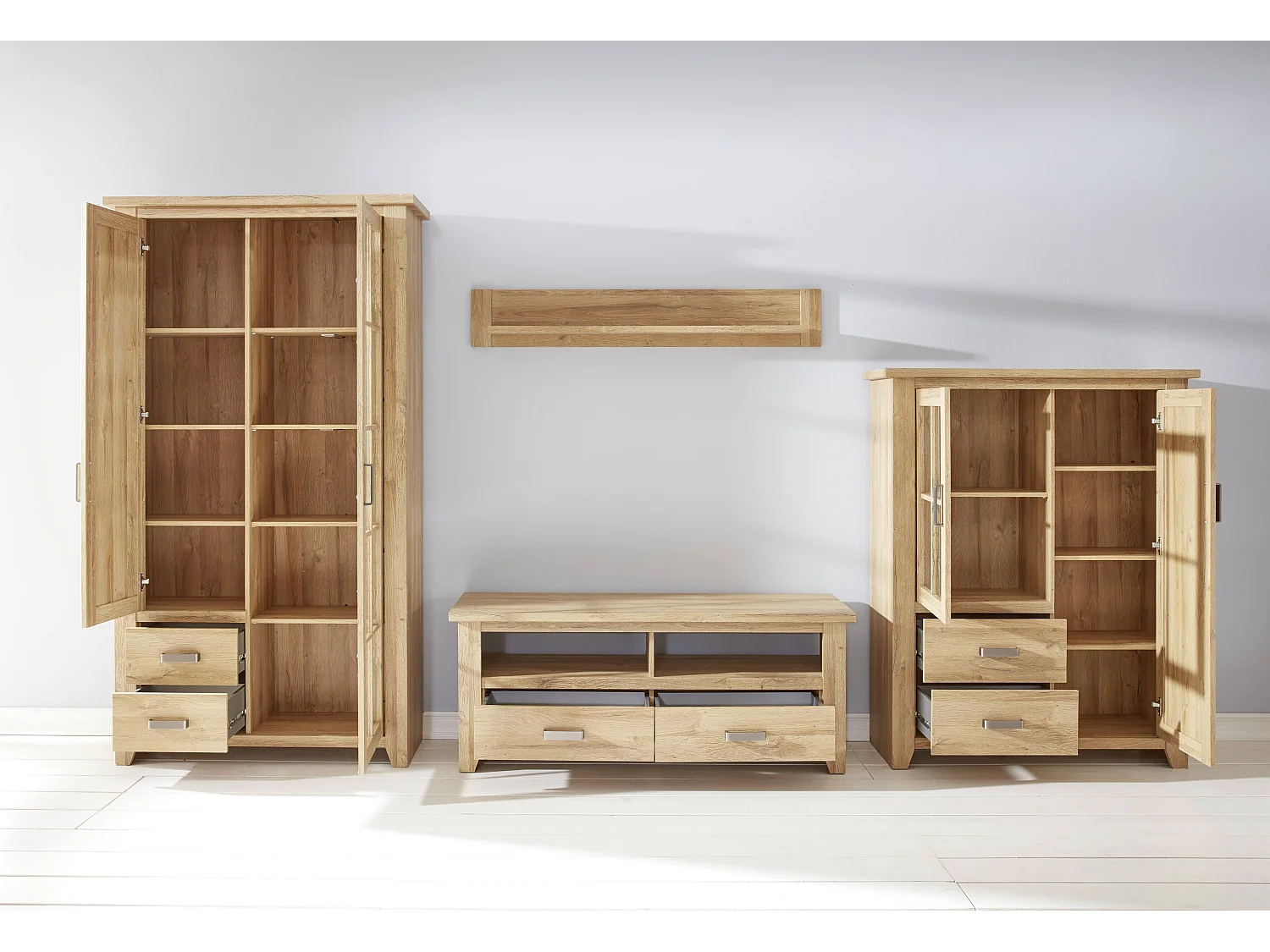 Étagère murale chêne rustique Mobal 167cm