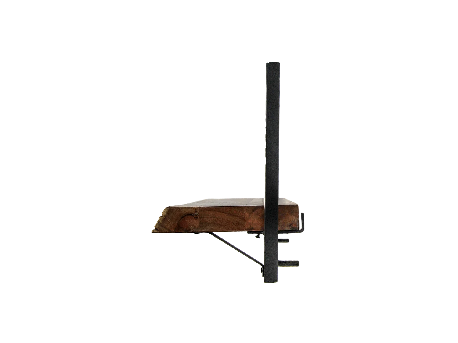 Levels - Étagère murale - acacia - coloris bois naturel et noir - 56 x 22 x 32 cm