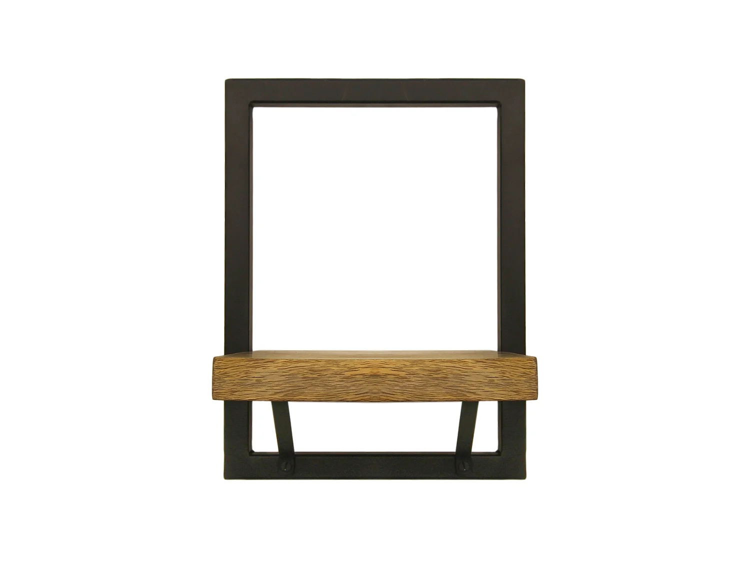 Levels - Étagère murale - manguier et fer - 25 x 22 x 32 cm