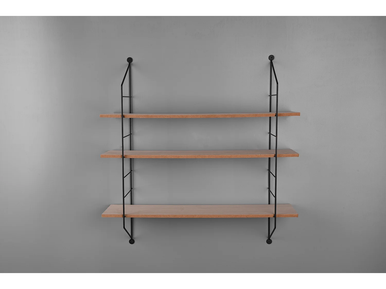 Clara - Étagère murale - Noir - 60x14,5x62cm