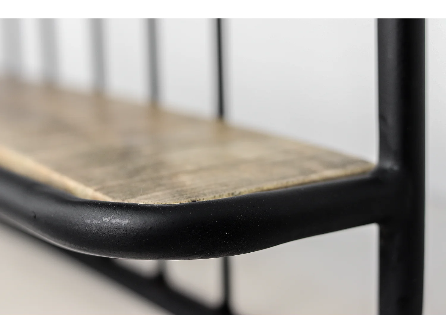 Étagère murale 2 tablettes - Bois de manguier/fer 50*12*50