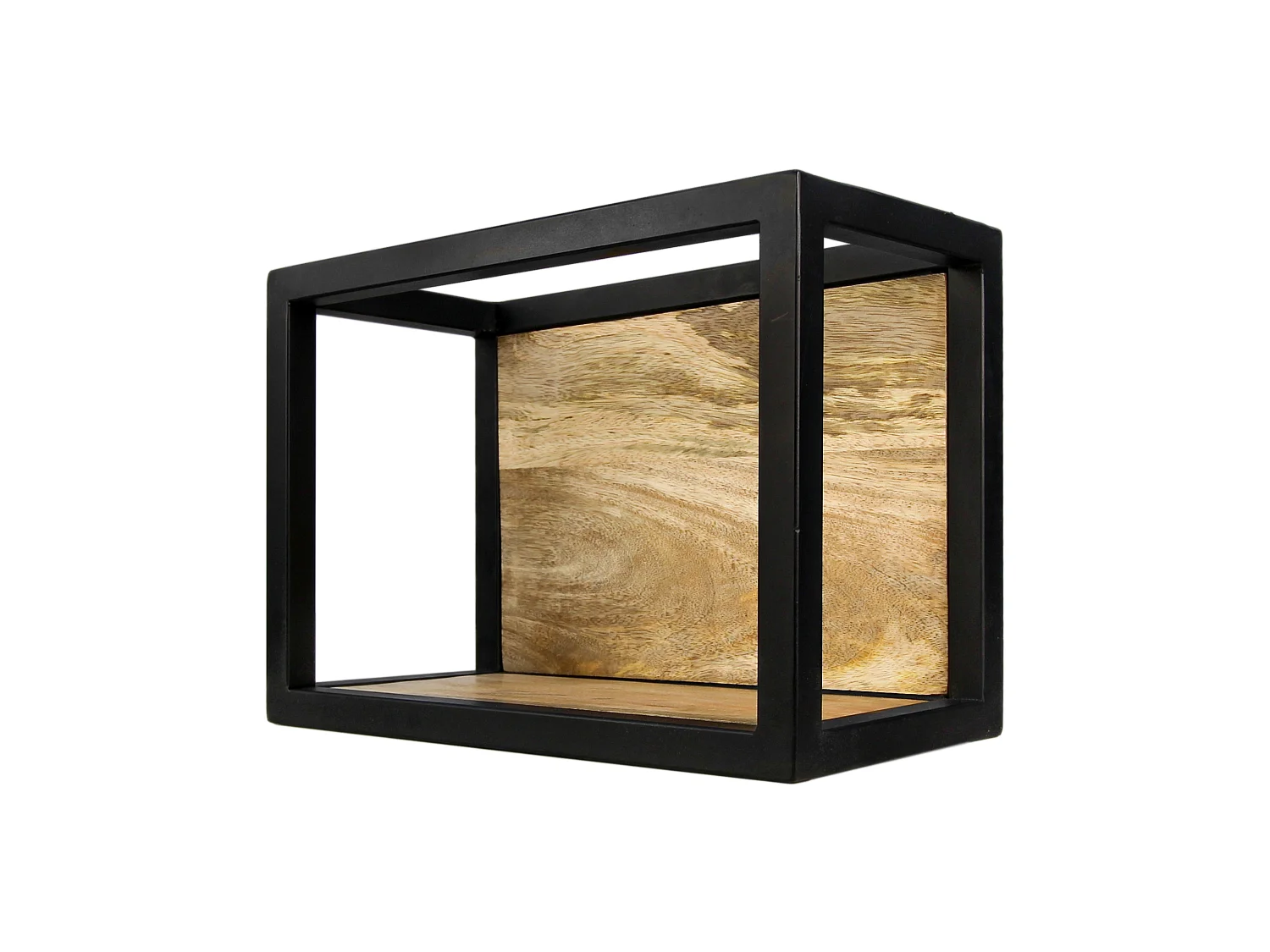 Boîte murale Levels - Bois de manguier/fer 35*18*25