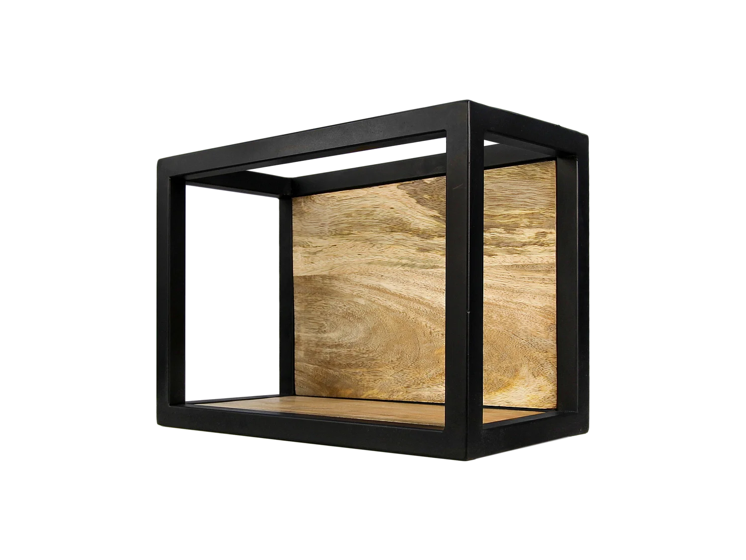 Boîte murale Levels - Bois de manguier/fer 35*18*25