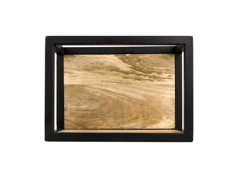 Boîte murale Levels - Bois de manguier/fer 35*18*25