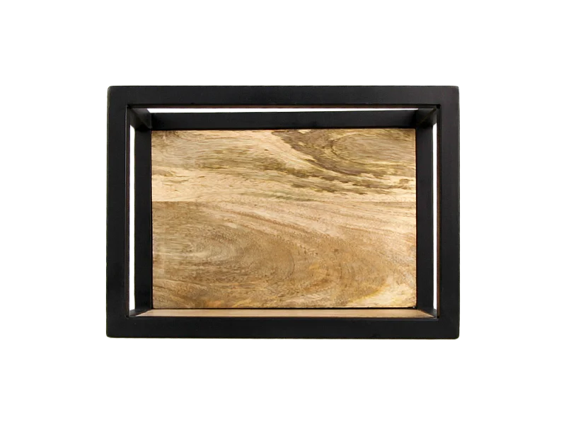 Boîte murale Levels - Bois de manguier/fer 35*18*25
