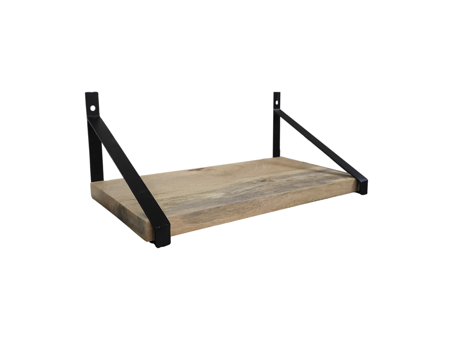 Étagère murale en bois solide - Bois de manguier/fer 50*25*20