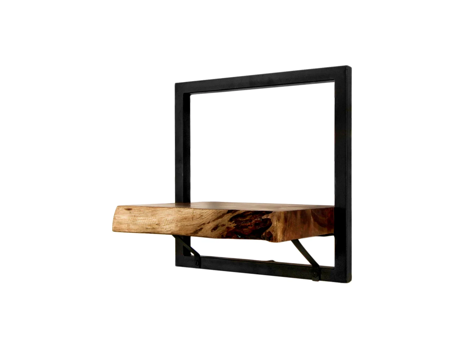 Étagère murale Levels live edge (bord brut) - Acacia/fer 32*22*32