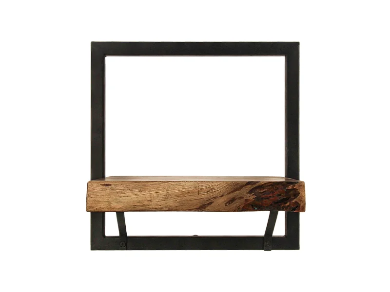 Étagère murale Levels live edge (bord brut) - Acacia/fer 32*22*32