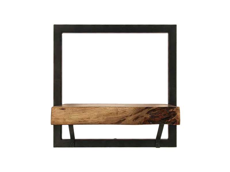 Étagère murale Levels live edge (bord brut) - Acacia/fer 32*22*32