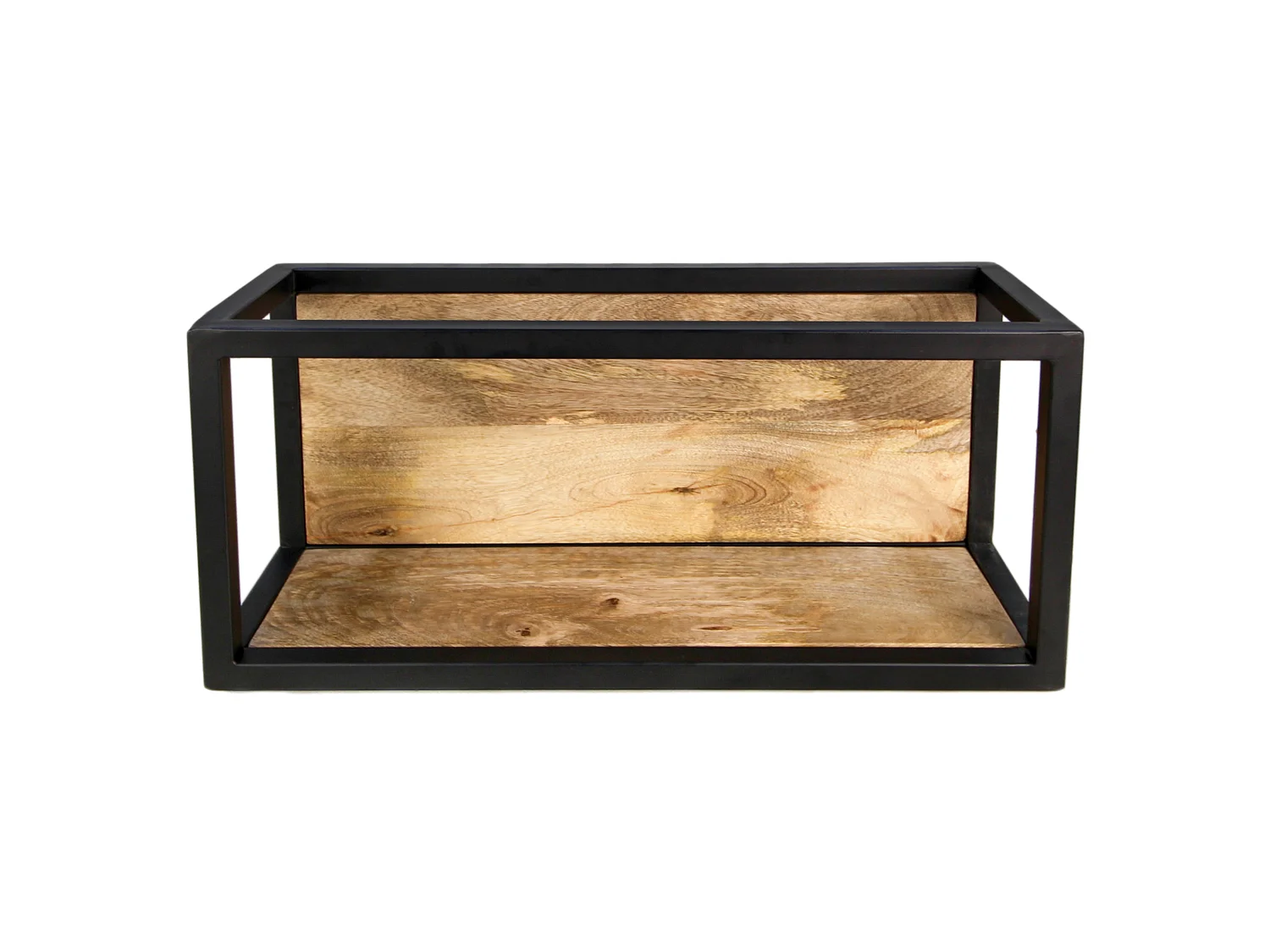 Levels - Étagère murale - manguier et fer - 55 x 18 x 25 cm