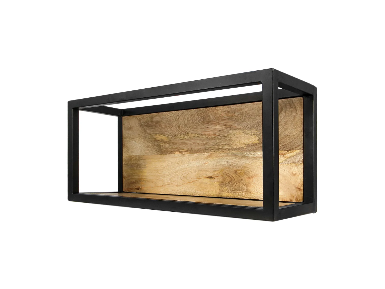 Levels - Étagère murale - manguier et fer - 55 x 18 x 25 cm