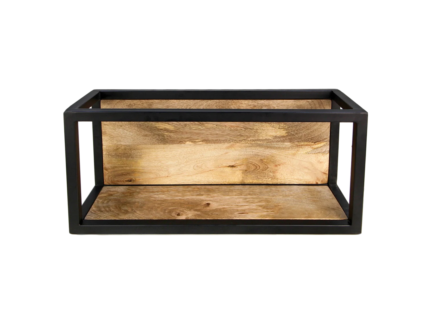 Levels - Étagère murale - manguier et fer - 55 x 18 x 25 cm